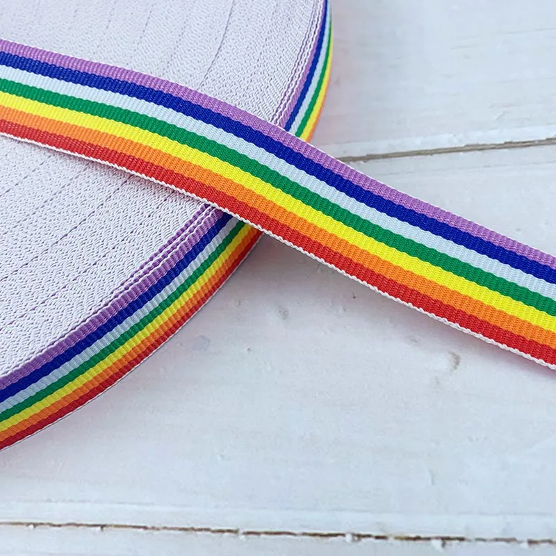 5 jardów tęczowa wstążka na wesele dekoracja do pakowania prezentów DIY Hair Bows świąteczna wstążka odzież torba do szycia tkaniny