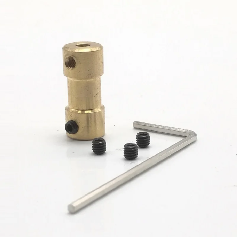 1pc 2mm/2.3mm/3mm/3.17mm/4mm/5mm/6mm Brass Flexible Motor Shaft Coupling Coupler Motor Transmission Connector