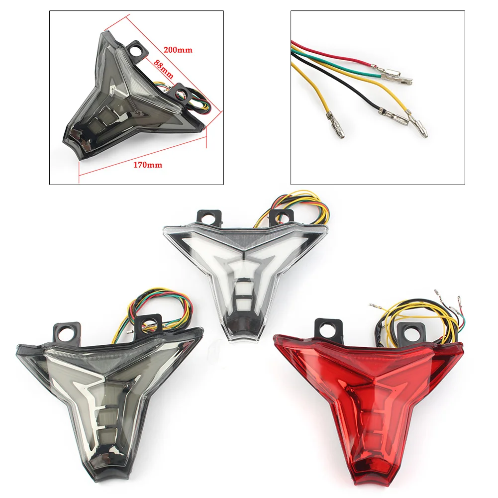 

Мотоциклетные задние светильник тормоза поворота Интегрированный задний фонарь светильник для Kawasaki Ninja ZX10R ZX-10R 2016 2017 2018 & Z1000 2015-2018