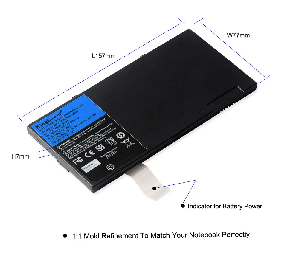 Kings ener bp3s1p2160 BP3S1P2160-S laptop akku für getac f110 tablet serie g8m3x2 24285710000 p/n: 11,4 2160 v mah