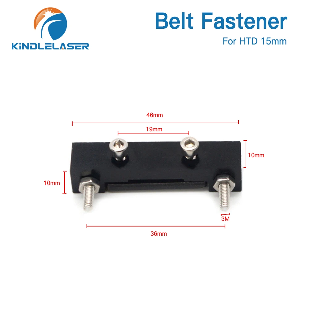 KINDLELASER Belt Fastener For Width 15mm Open-Ended Timing Belt Transmission For X/Y Axis Hardware Tools Machine Parts