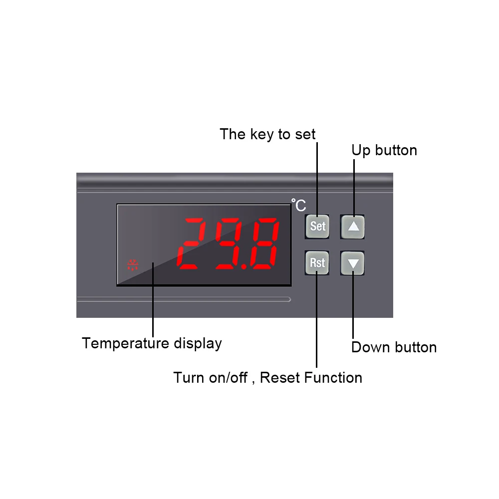 220V/120V 30A KT8230 Digital Microcomputer Temperature Controller Relay Output -30~300 Degree Thermostat with 2m NTC Sensor