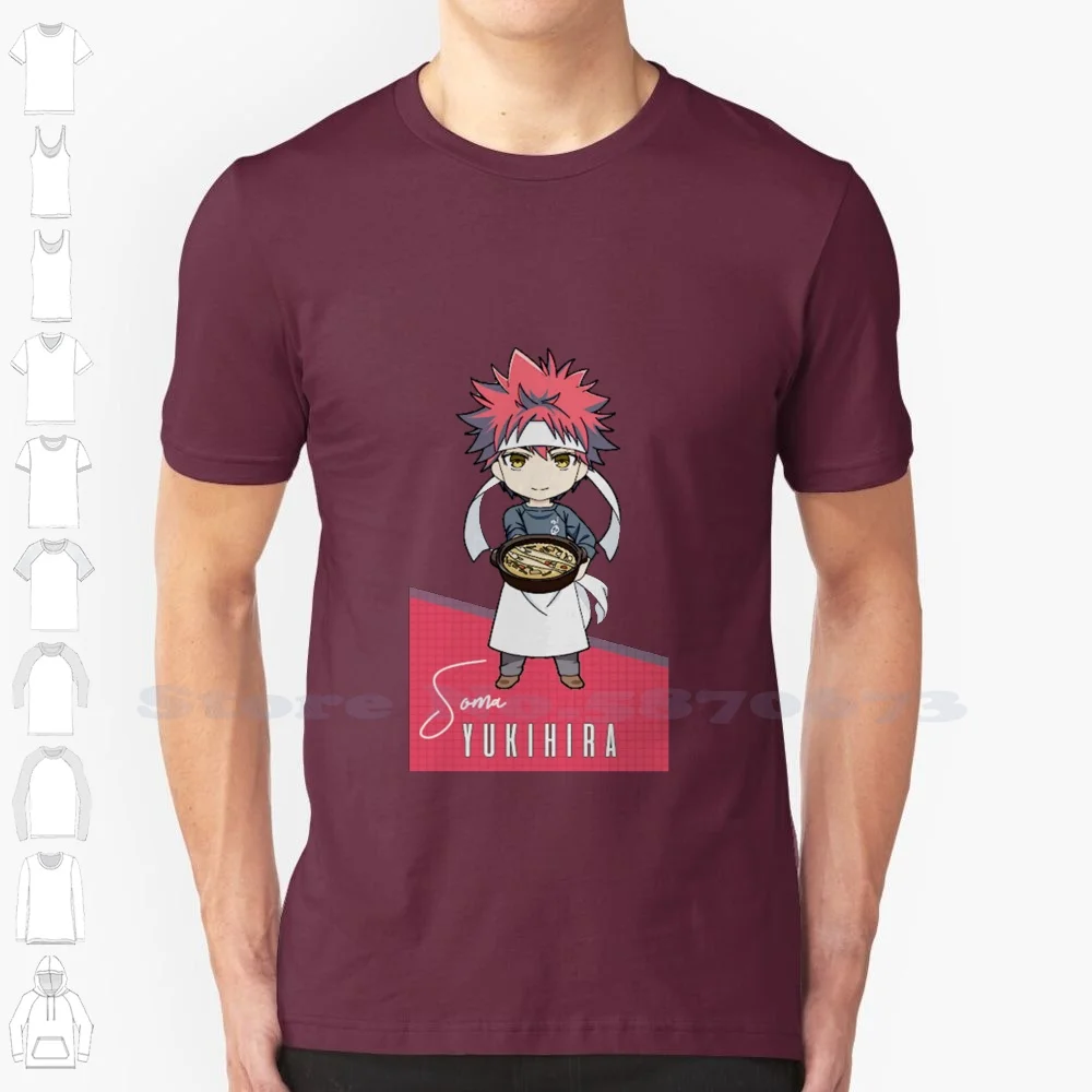 Yukihira Shokugeki No Souma 100% Cotton T-Shirt Shokugeki No Souma Food Wars Newseason Shokugeki No Soma Yukihira Nakiri Food