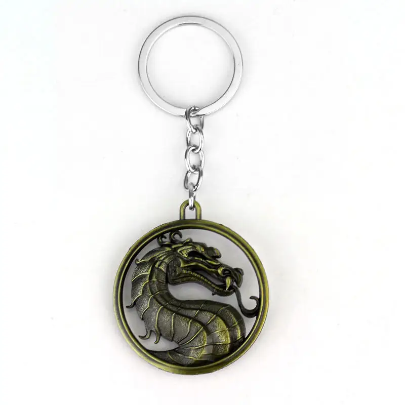 Game Dragon Keychain Mortal Kombat Key Rings Men Metal Porte Clef Jewelry