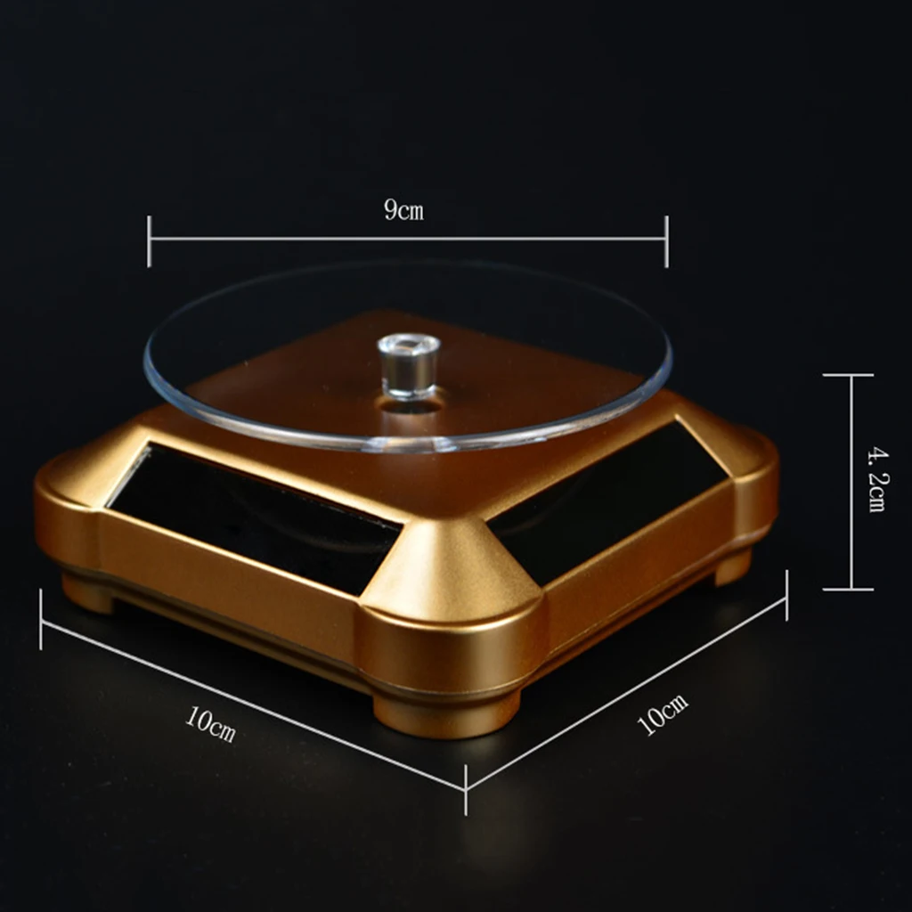 360° Rotating Display Stand Base Rotary Turntable - Solar/Battery Powered, 4 Colors for Choose