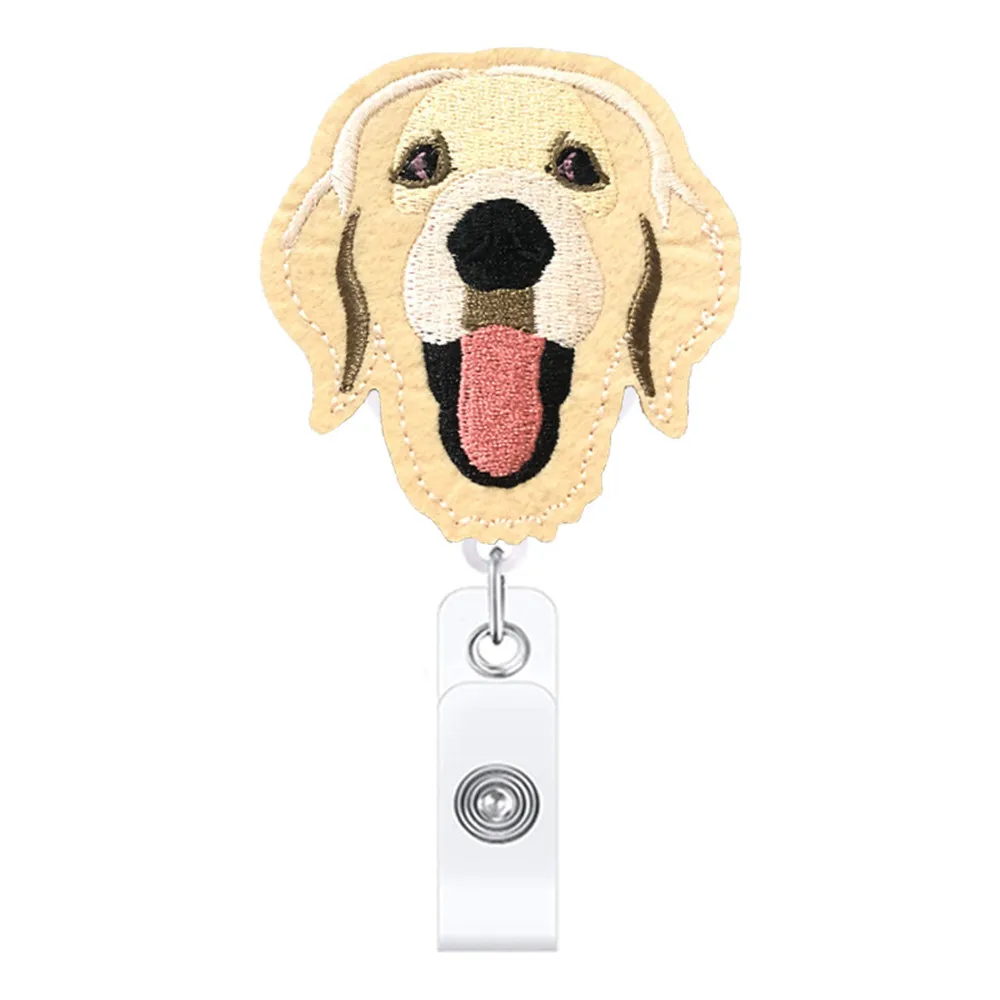 

Cute Pet Felt Cartoon Animals Retractable Nurse Badge Reel Clip Badge Holder Students Doctor Id Card Holder