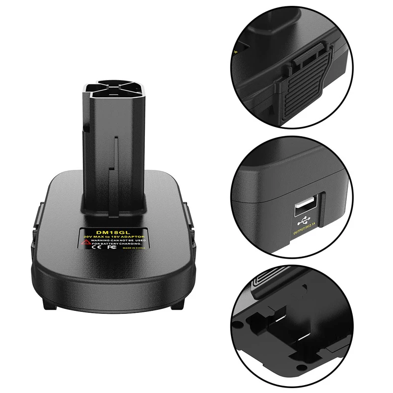 DM18GL BPS18GL محول بطارية ليثيوم أيون ل ميلووكي 18 فولت ل ديوالت 18 فولت بطارية ليثيوم تحويل إلى ل الحرفي 19.2 بطارية