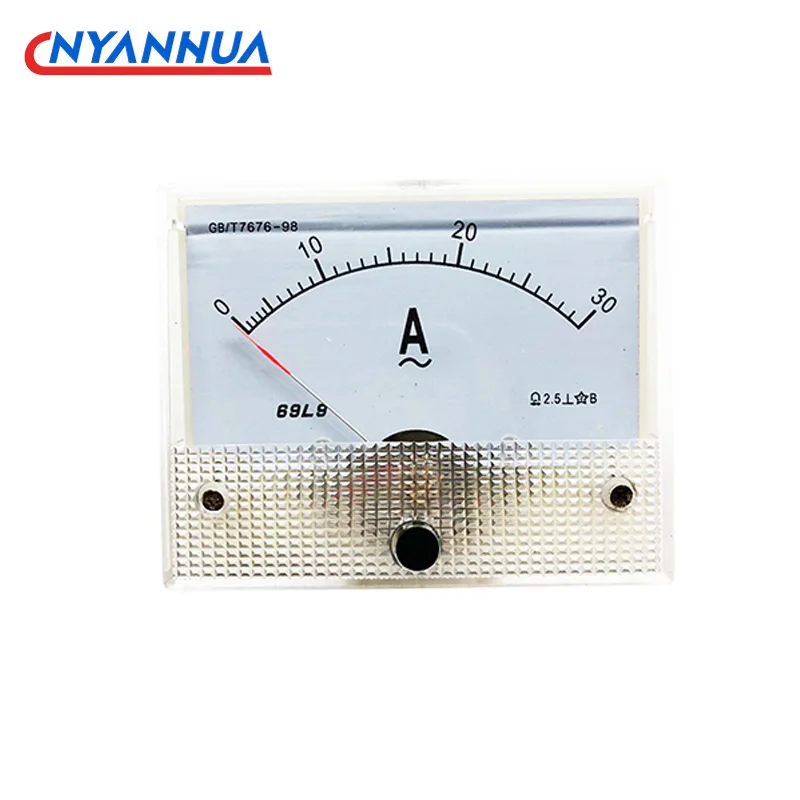 69L9-A Analog AC Ammeter 20A 30A 50A 100A 80*65mm