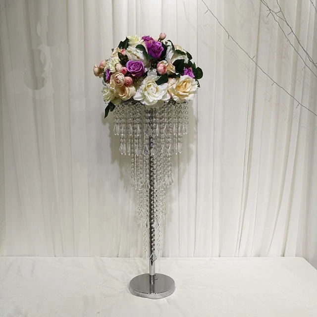 12pcs)80cm Tall Sliver /gold clear acrylic  vase for party decoration decorations wedding yudao1663