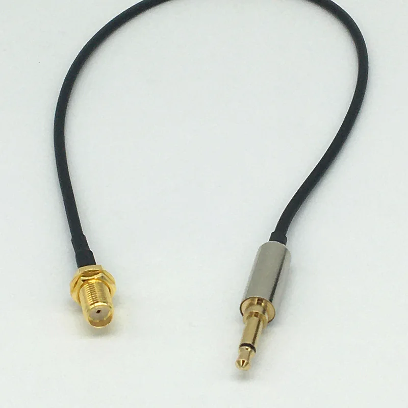 Rg154 sma cabo adaptador, macho/fêmea para 3.5mm, antena tecsun pl660 pl880 pl990 h501 sw55 sw77 909x, para teste de rádio