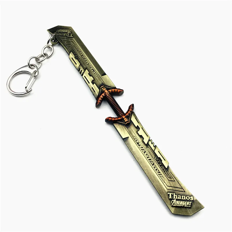 Movie Sword Keychain Super Hero Metal Weapon Model Pendant Key Chains Trinket Llaveros Men Women Fans Gift Jewelry image 4