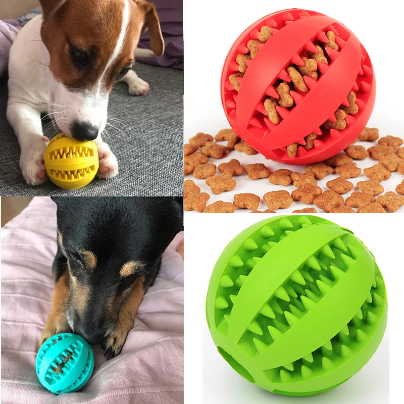 

Pet Dog Toys Stretch Rubber Leaking Ball Pet Cat Dog Interactive Toy Pet Cat Dog Chew Toys Tooth Cleaning Balls puppy toys