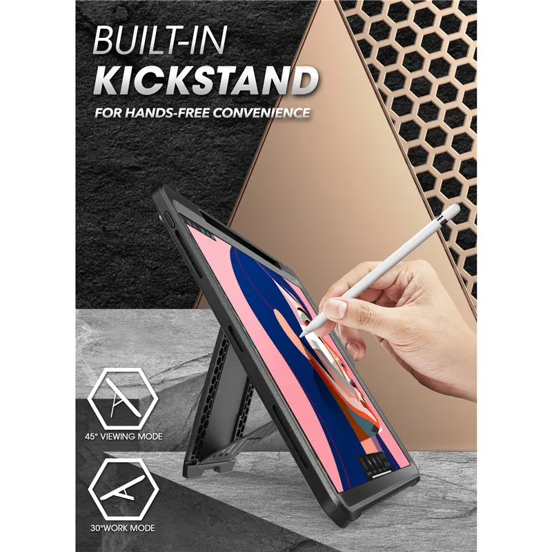 SUPCASE-funda para iPad Pro 12,9 (2020), compatible con Apple Pencil, carga con Protector de pantalla incorporado, cubierta resistente de cuerpo