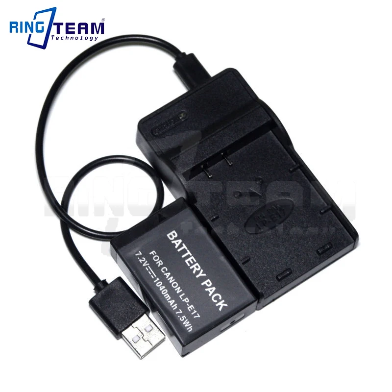 LP-E17 بطارية USB شاحن السفر يناسب لكانون كاميرات رقمية EOS المتمردين T6i 750D T6s 760D M3 M5