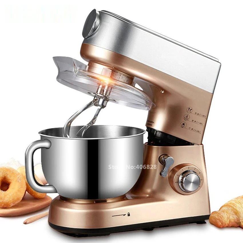 

Multifunctional 5L Stainless Steel Electric Food Mixers Dough Kneading machine egg stirring machine 220V/1000W