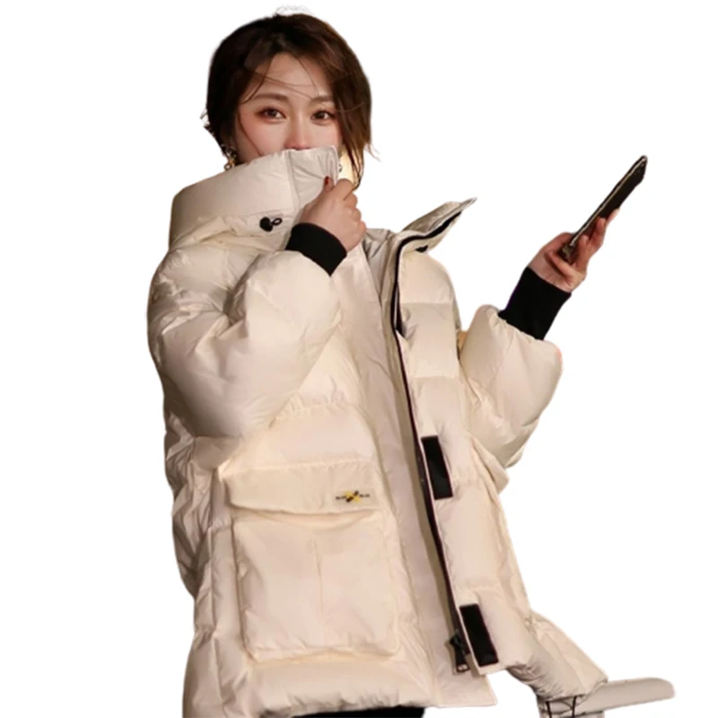 2024 down padded jacket puppet bear western style loose hooded warm coat jacket wild trendy women for shopping brand casual coat