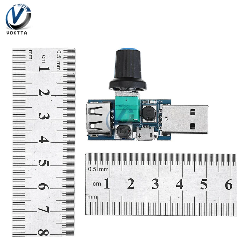 DC 5V Micro Mini USB Fan Governor Wind Speed Controller Air Volume Regulator Cooling Mute Multifunction Speed Switch Module