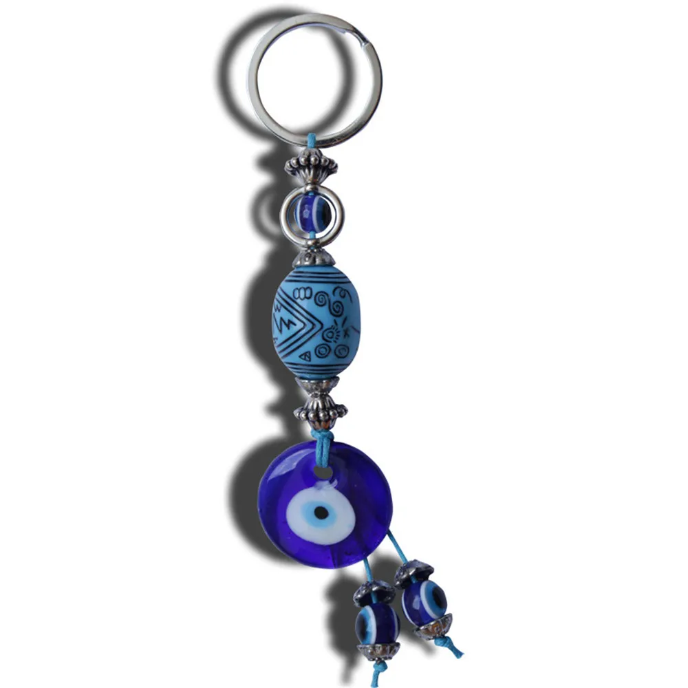 Geometric Faceted Turkish Devil Blue Eye Key Chains, Car Pendant, Home Ornaments, Wall Hangings, Bag, New Gift