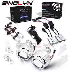 Sinolyn 2.5 Inch For H7 H4 Headlight Complete Kit Bi Xenon Lenses Magnifying Glass Projectors Lens Car Lights Car Accessories