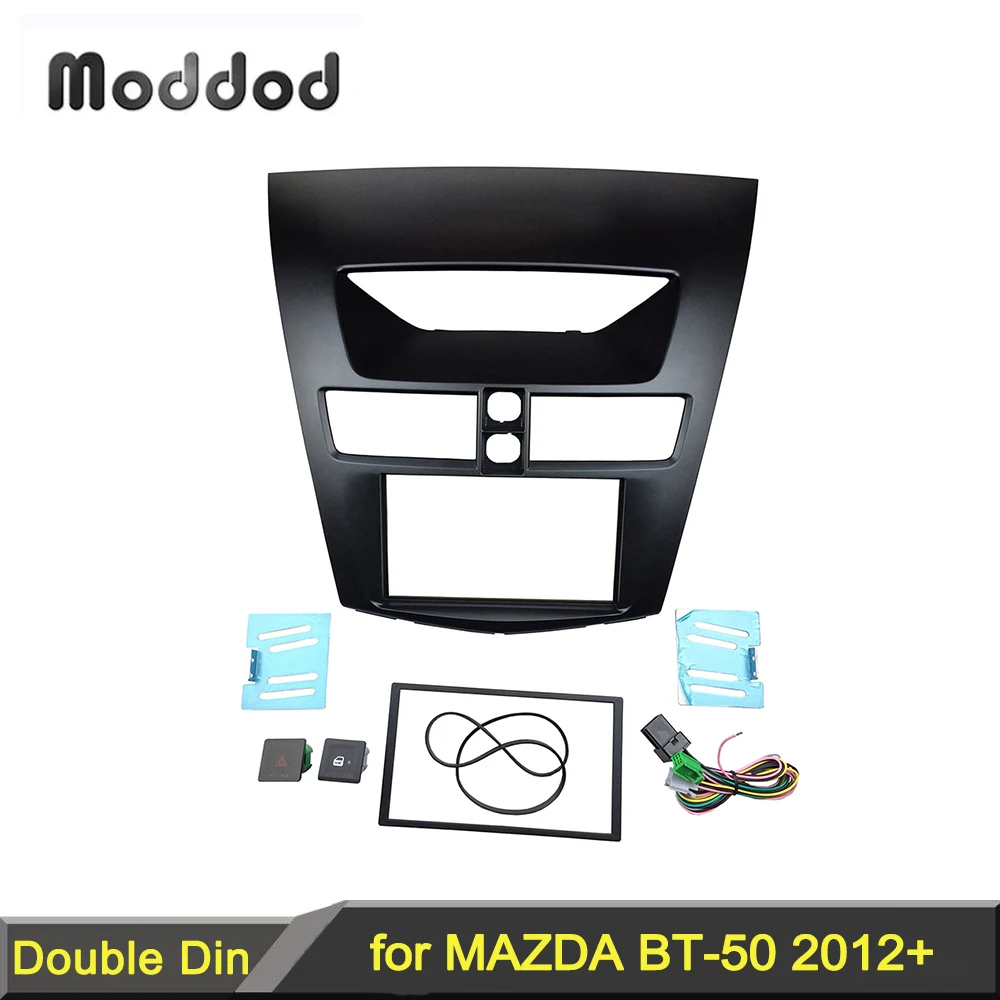 

Double Din Stereo Fascia Panel for Mazda BT-50 2012 Onwards Facia Radio CD Dash Mount Installation Trim Kit Surround Bezel