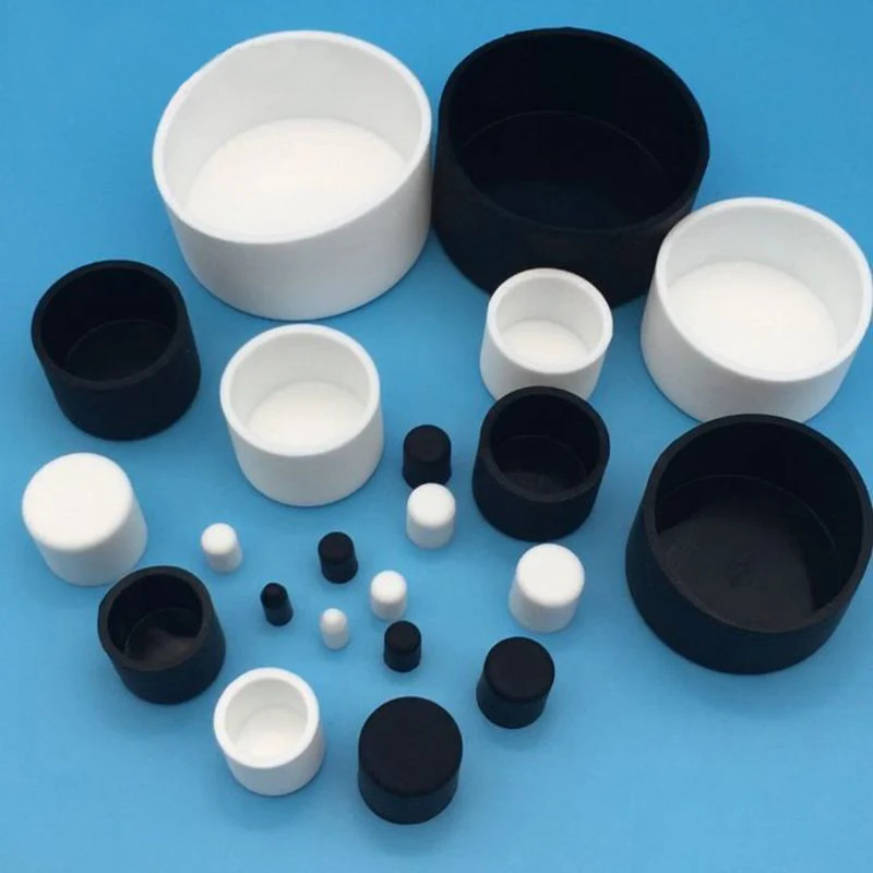 Black/White Silicone Rubber Caps Protection Sheath Gasket Round End Caps Foot Cover Rubber Female Caps Tube Insert Stoppers