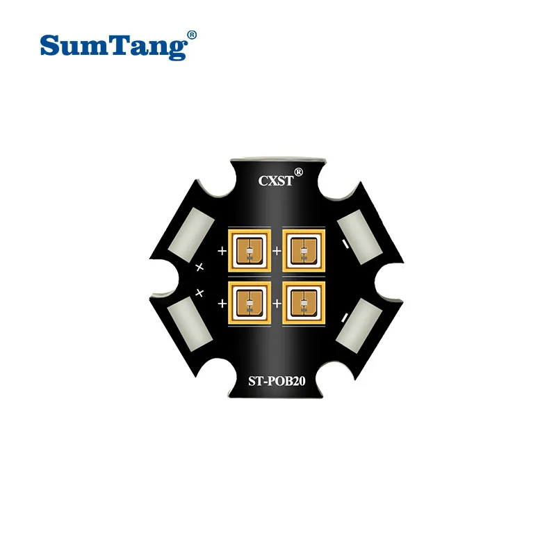 Sumtang 12V Far UVC LED Module 275nm 270nm 265nm 285nm High Power Germicidal UVC Light 2W 4W UV Luminaires Sterilizer PCB