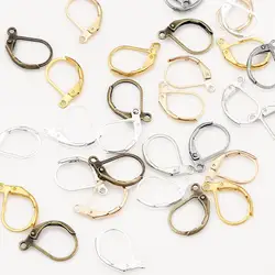 10pcs 10*16mm Copper Hypoallergenic Rose Gold French Earring Hooks Wire Ear Clasps Settings Base for DIY Jewelry Making