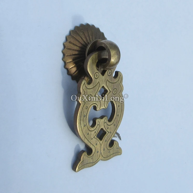 Retro Vintage 10PCS European Brass Furniture Handles Cupboard Wardrobe Dresser Drawer Cabinet Pulls Handles & Knobs