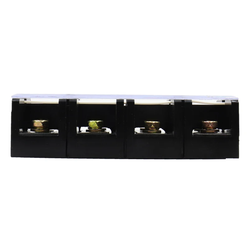 TC-602 603 604 605 Terminal Block Row TC Series 60A 600V 4P Connection Lug Plate Fixed Terminal Covered Screw Barrier Strip