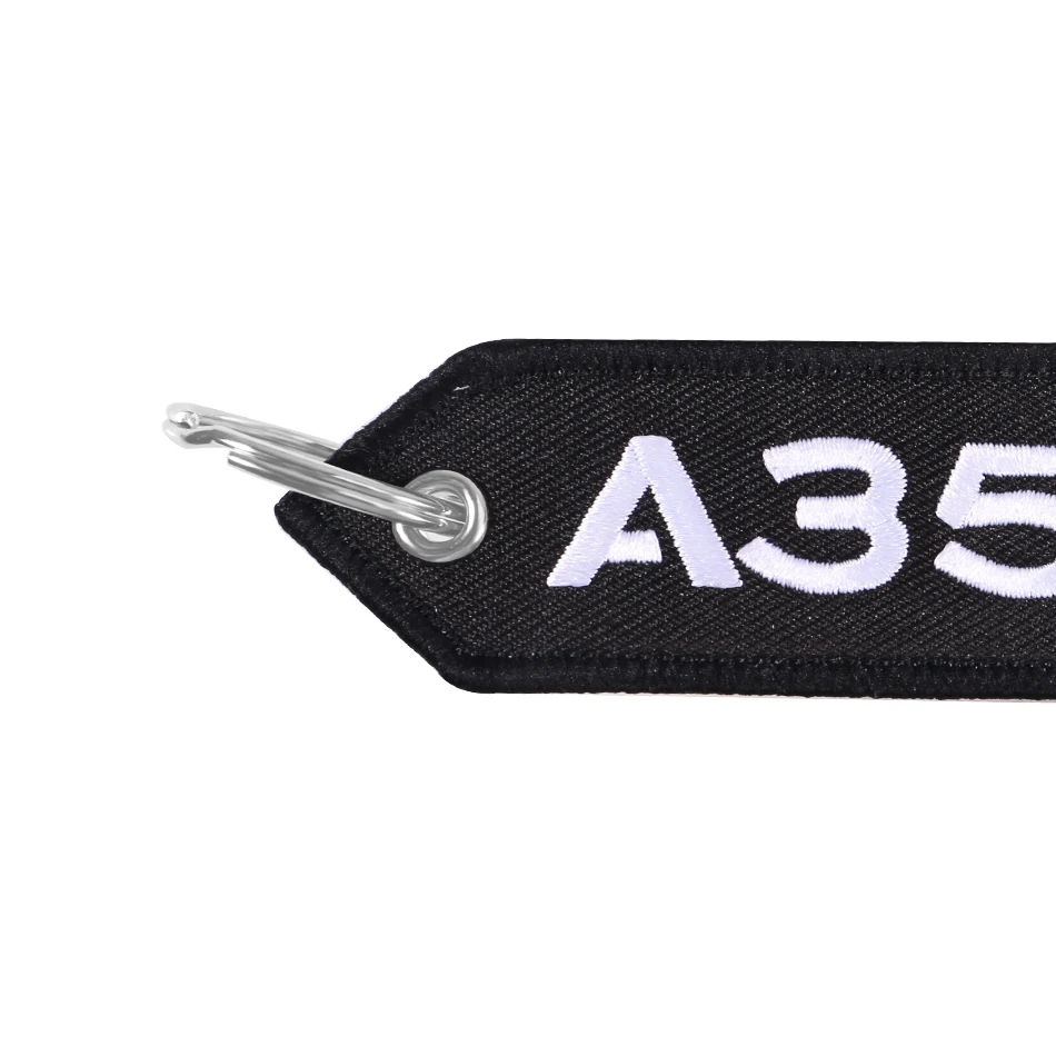 AIRBUS A350 Embroidery Keychain Car Key Ring llavero Aviation Gifts Flight Crew Pilot Luggage Bag Tag Fobs Customized Keychains