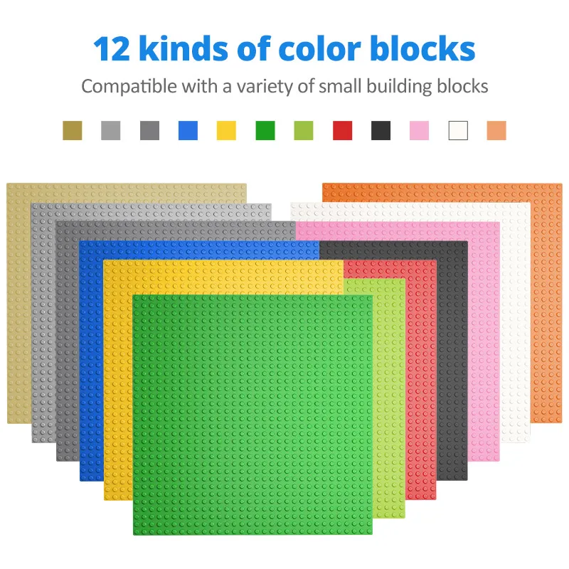 ZKZC 32x32 Studs Base Plates 6PCS Set Figures Bricks Base Plates City Classic DIY Building Blocks Baseplates Toys For Children