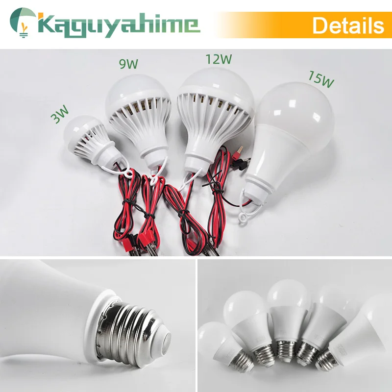 =(K)= DC 12V Portable Clip/USB 5V LED Bulb Ring Hang Light Lamp 3W 7W 9W 12W 15W For Car Outdoor Camping Fishing Emergency