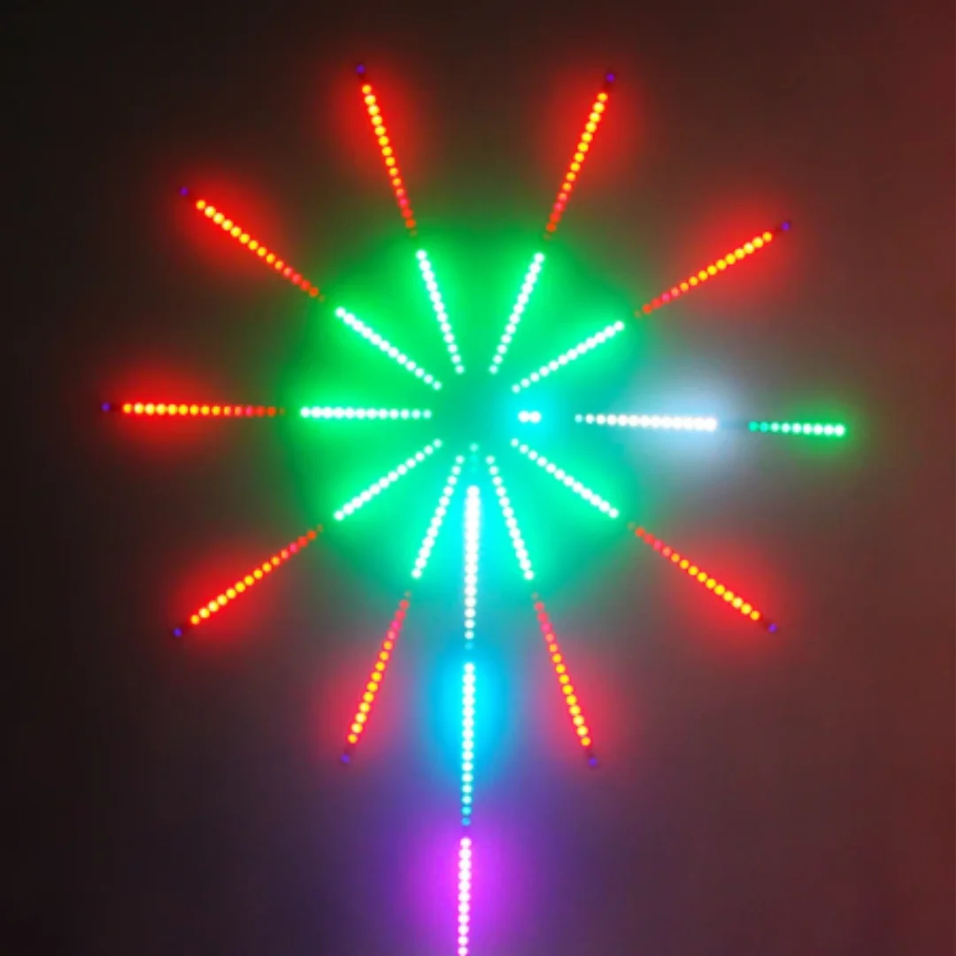 

Светодиодная лента RGB Fireworks, неоновая Светодиодная лента, музыкальное управление, лампа для скачок, домашний Рождественский Декор комнаты для отдыха