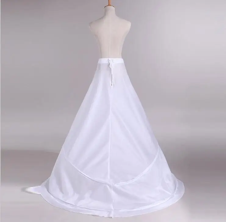 Petticoat com trem branco 2 aros underskirt crinoline para vestido formal de noiva em estoque barato acessórios de casamento