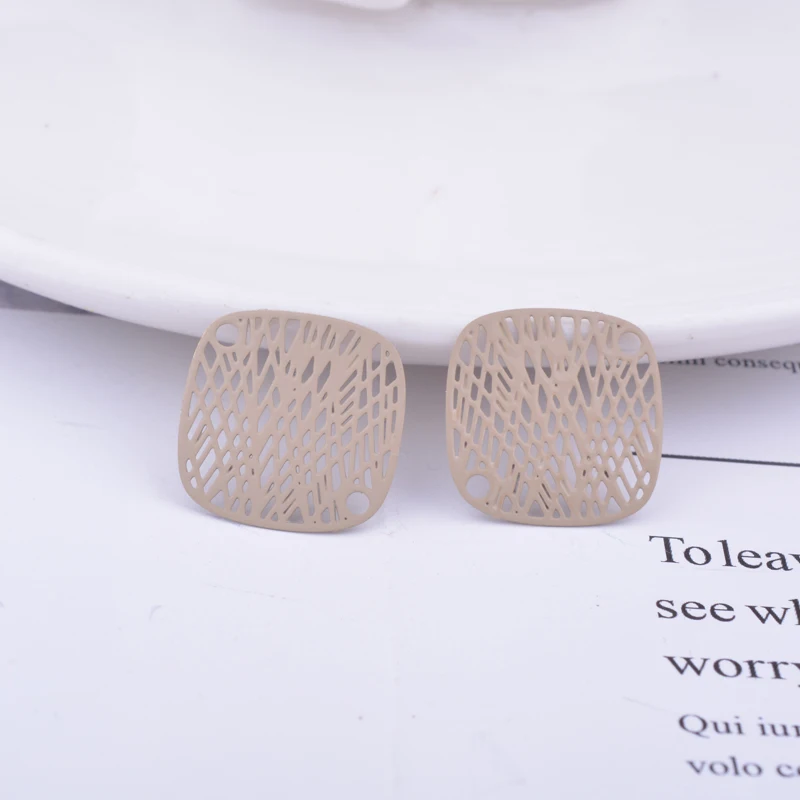 50 Stück AC7602 20mm Messing Quadratische Verbindungsstücke für DIY-Ohrringe, Anhänger und Schmuckdekorationen – Detail 10