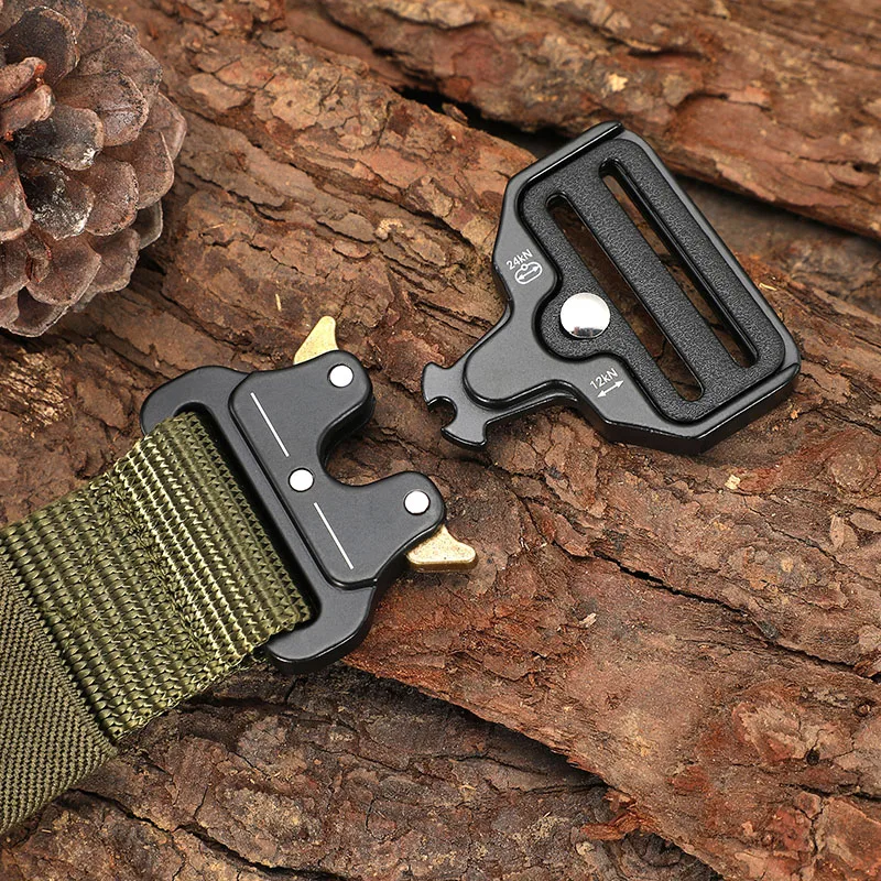 Men\'s Belt Army Outdoor Hunting Tactical Multi Function Combat Survival High Quality Marine Corps Canvas For Nylon Male Luxury