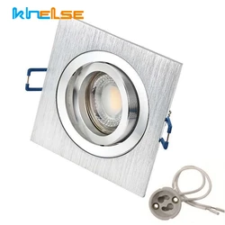 Recessed Square LED Ceiling Downlight Mounting Frame Adjustable Black/Silver GU10/MR16 Lamp Holder Backet Spot Lighting Fittings