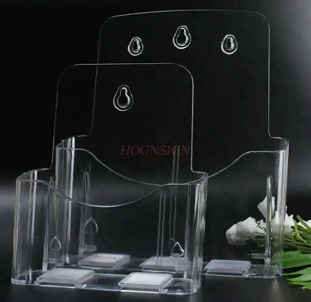 A5 Single-Layer Map Catalogus Display Plank Transparante Wand Gemonteerde