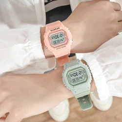 Luxury Men Women Digital sports watch for students, multifunction LED Multifunction Waterproof Unisex Rectangular Sport