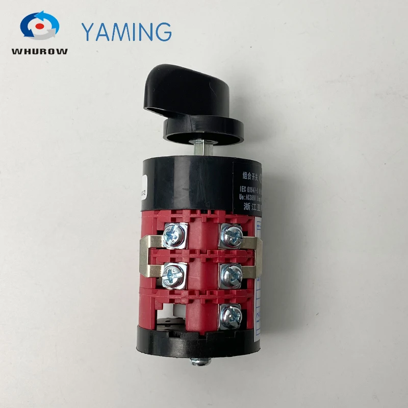 3 Position HZ5B-20/3 Changeover Rotary Cam Switch 20A 3 Poles Screws Terminals Silver Contact Electrical Control Circuit