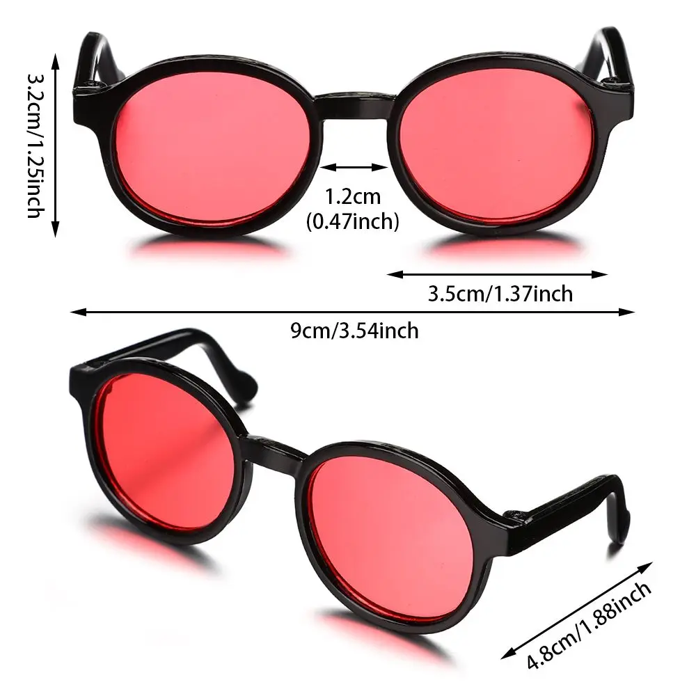 อุปกรณ์เสริมแว่นตา กรอบทรงกลม แว่นกันแดดจิ๋ว แว่นตา แว่นตา เลนส์ใส แว่นสายตา