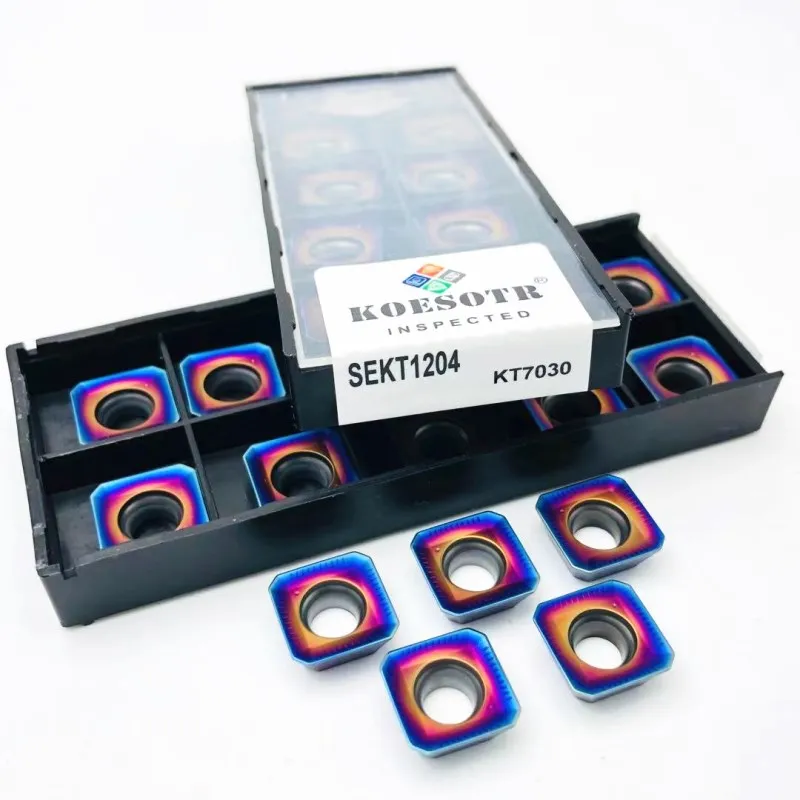 100% Original SEKT1204 colorful high-quality milling insert carbide milling cutter turning tool insert sekt 1204 cutting tools