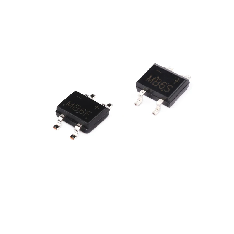 Rectificador de diodo monofásico, puente SOP-4 SMD, amplificador IC Original, Chipset bueno, MB6S, MB6F, MB8S, MB10S, MB10F, MB-F, 50 unidades por