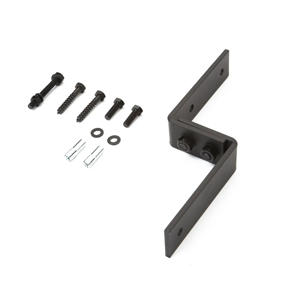 Carbon Steel Rustic Black Barn Sliding Door Hardware Bypass Track Connector