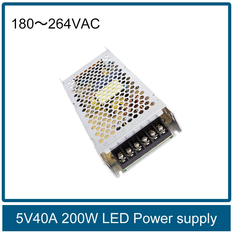 

15pieces/carton CL 5V40A200W Ultra Thin Switching Power Supply Full Color LED Display Screen power supply,Input voltage 180-264V