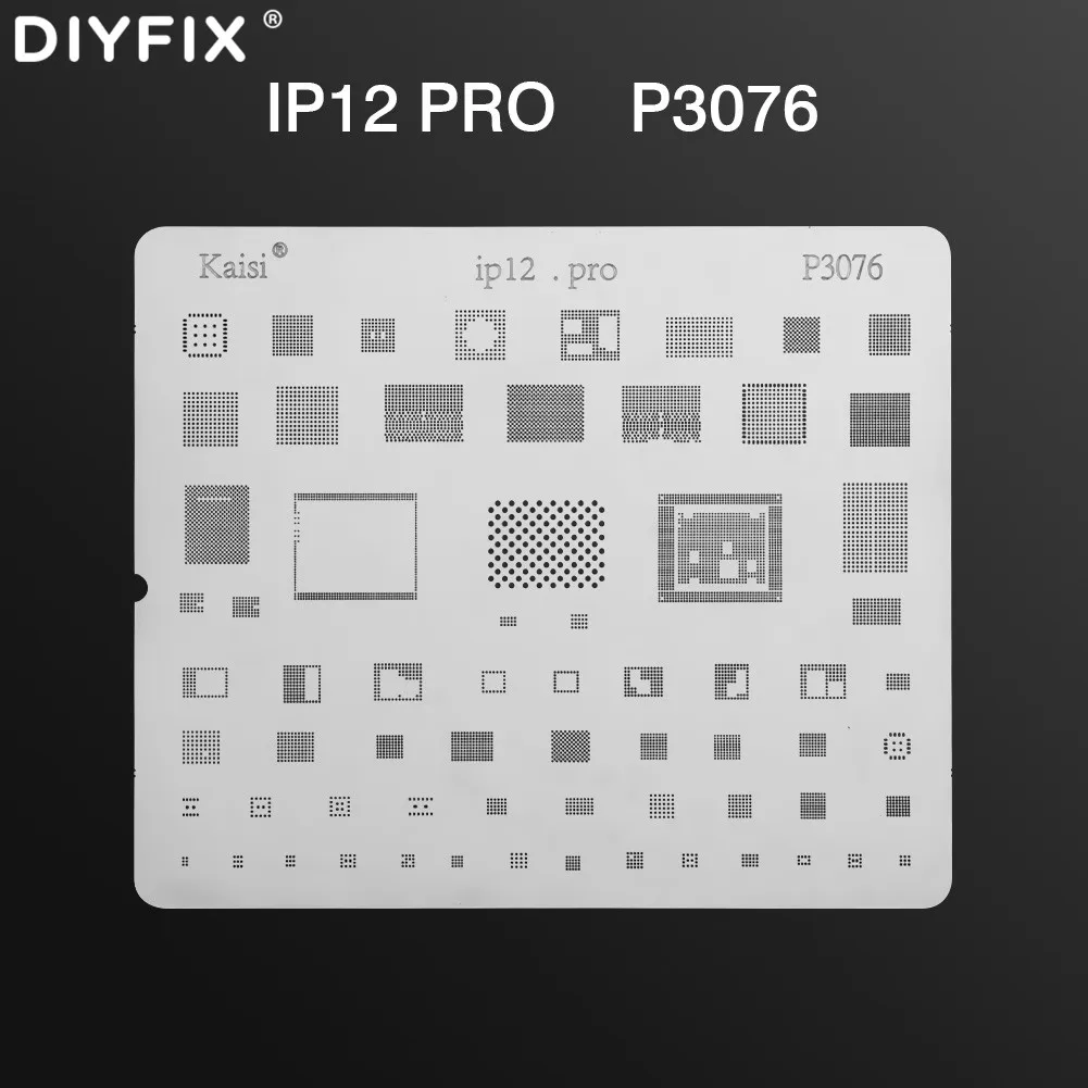DIYFIX الهاتف المنطق مجلس أداة إصلاح ل iPhone12 برو ماكس 12 لوحة صغيرة IC رقاقة الكرة لحام صافي لوح من الفولاذ المقاوم للصدأ