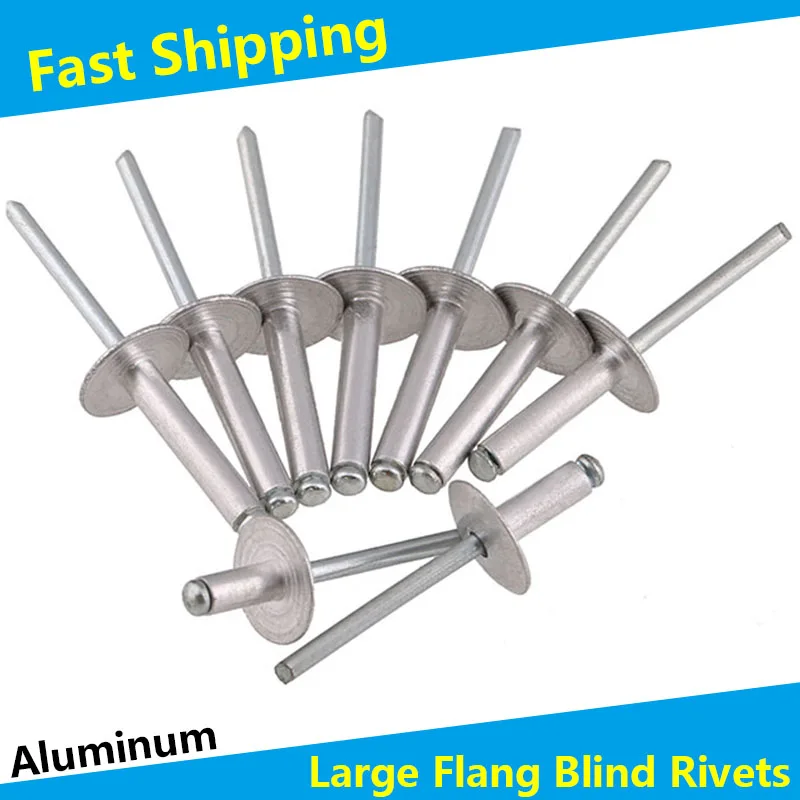 Aluminum Large Flange Pop Open Hollow Blind Rivets Large Cap Leaf Bolt Dropper Self-plugging Rivet Decoration Pull Nail Rebite