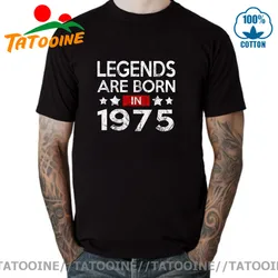 High quality 100% Authentic Made in 1975 T shirt Vintage Legends are Born in 1975 T-shirt Retro Father's Birthday gift tee shirt