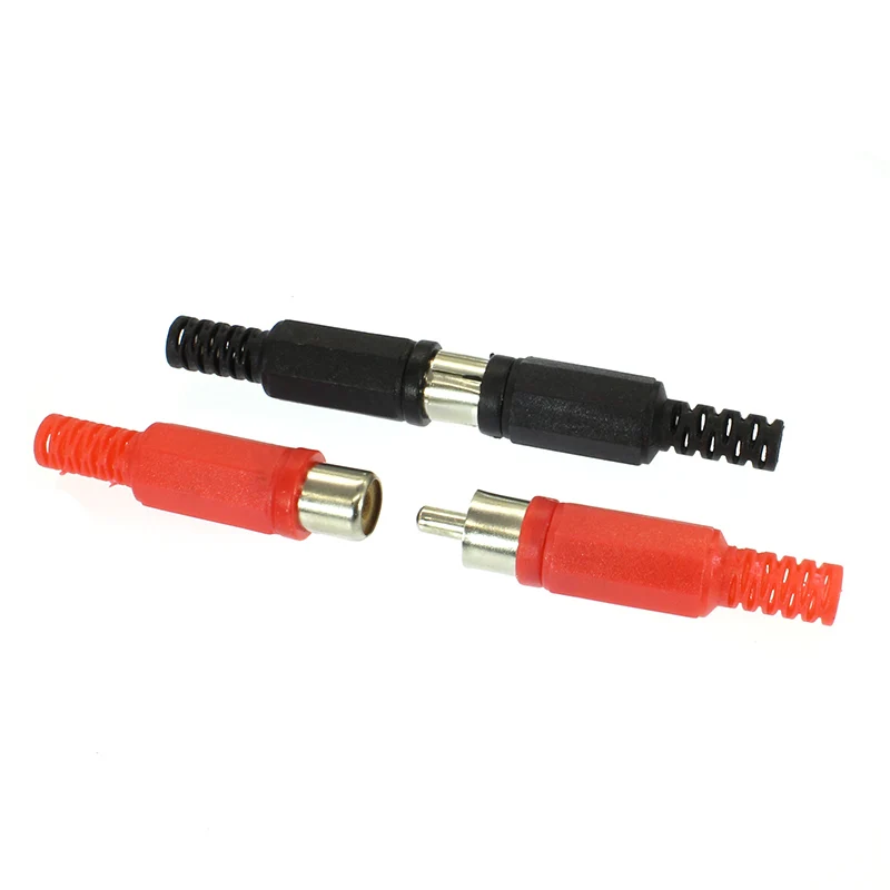 10 pcs/lot connector 50V 0.5A RCA Plastic Audio Connectors Female Welding Jack Cold Pressure Socket Electric Adapter DIY