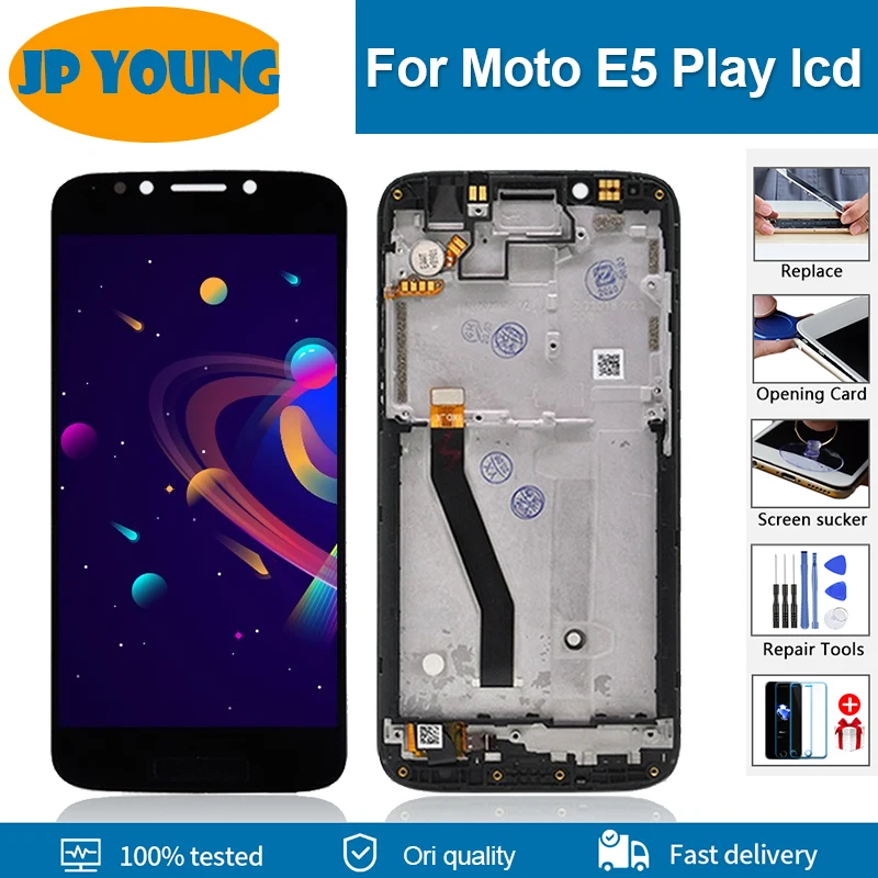 Lcd original para motorola e5 play go lcd para moto xt1921 display com painel de toque tela vidro digitador assembléia